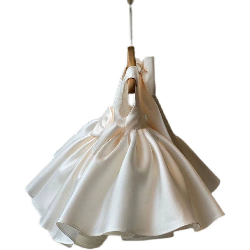 Children's Long Sleeve Gown Zhuazhou Satin Fashionable Princess Dress