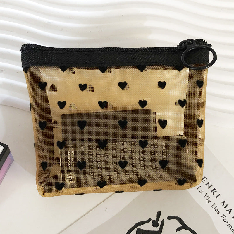 Makeup Bag Outdoor Personalized Transparent Nylon Mesh Cosmetic Bags Pouch Travel Organizer Zipper Beach Makeup Women's Purse