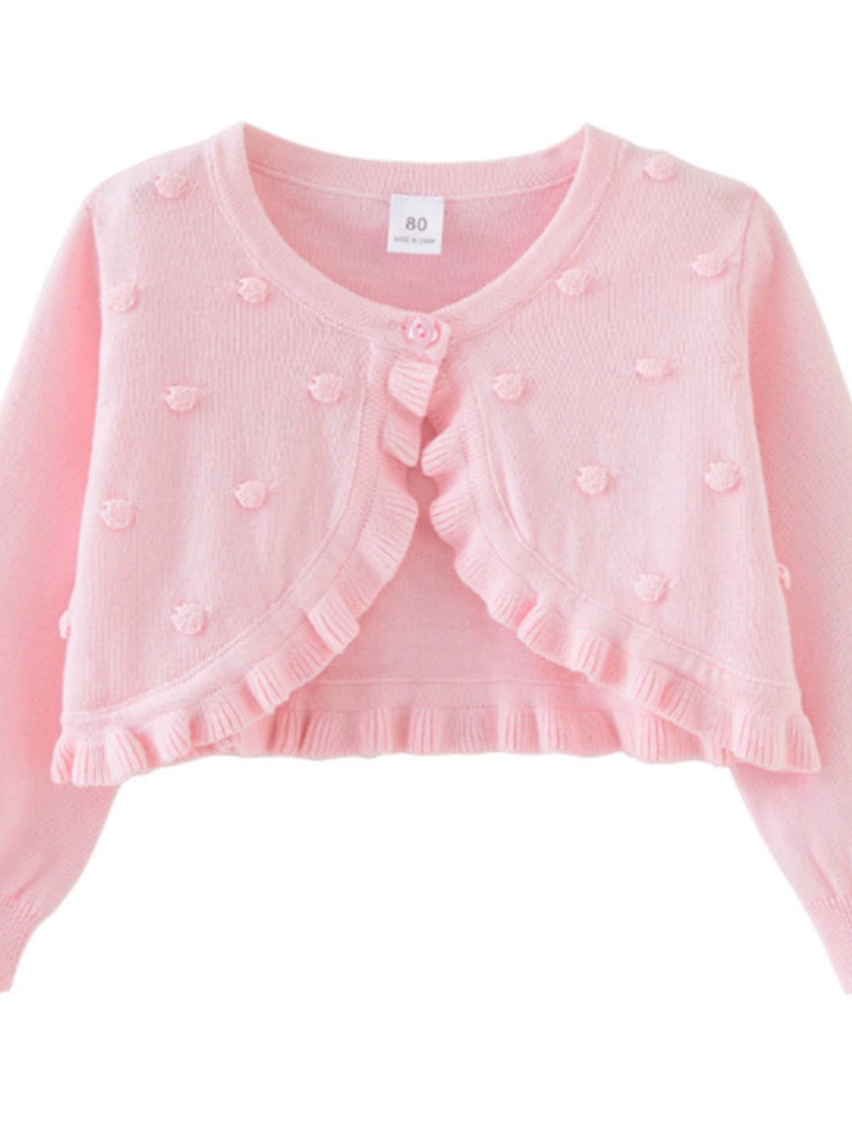 Spring and Autumn Pure Cotton Ball Shawl Outer Match Kids' Sweater