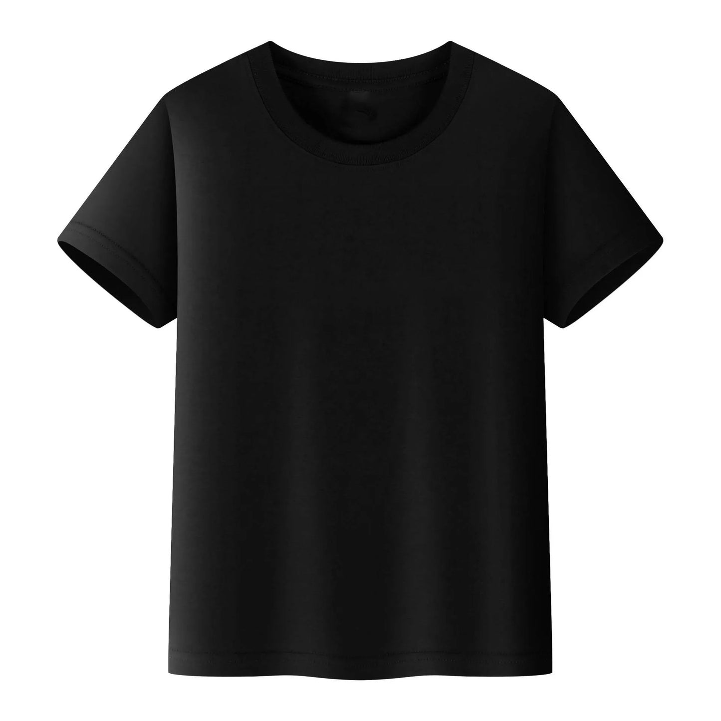 1 to 14 Years Boys Tshirt Plain Cotton Teenage Girls T Shirts Basic White Black Tees Korea Short Sleeve Summer Children Clothing