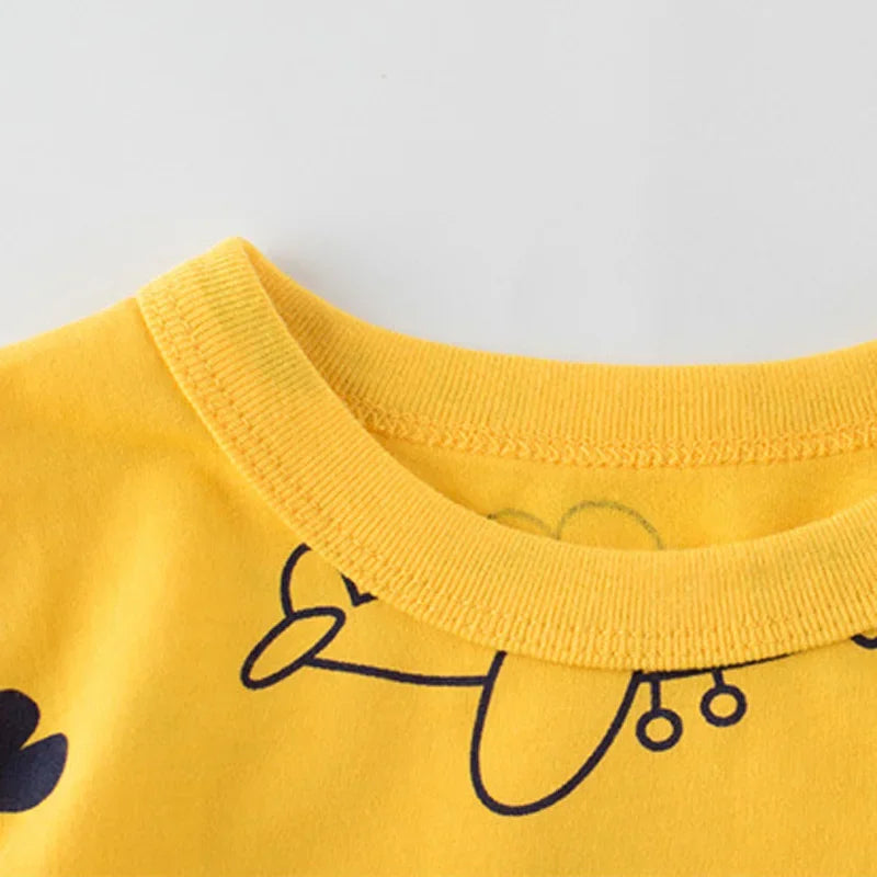 Camiseta para niños y niñas, camisas para niños, camisetas de manga corta con estampado completo de algodón para niños pequeños, camisetas de coche de dibujos animados, ropa