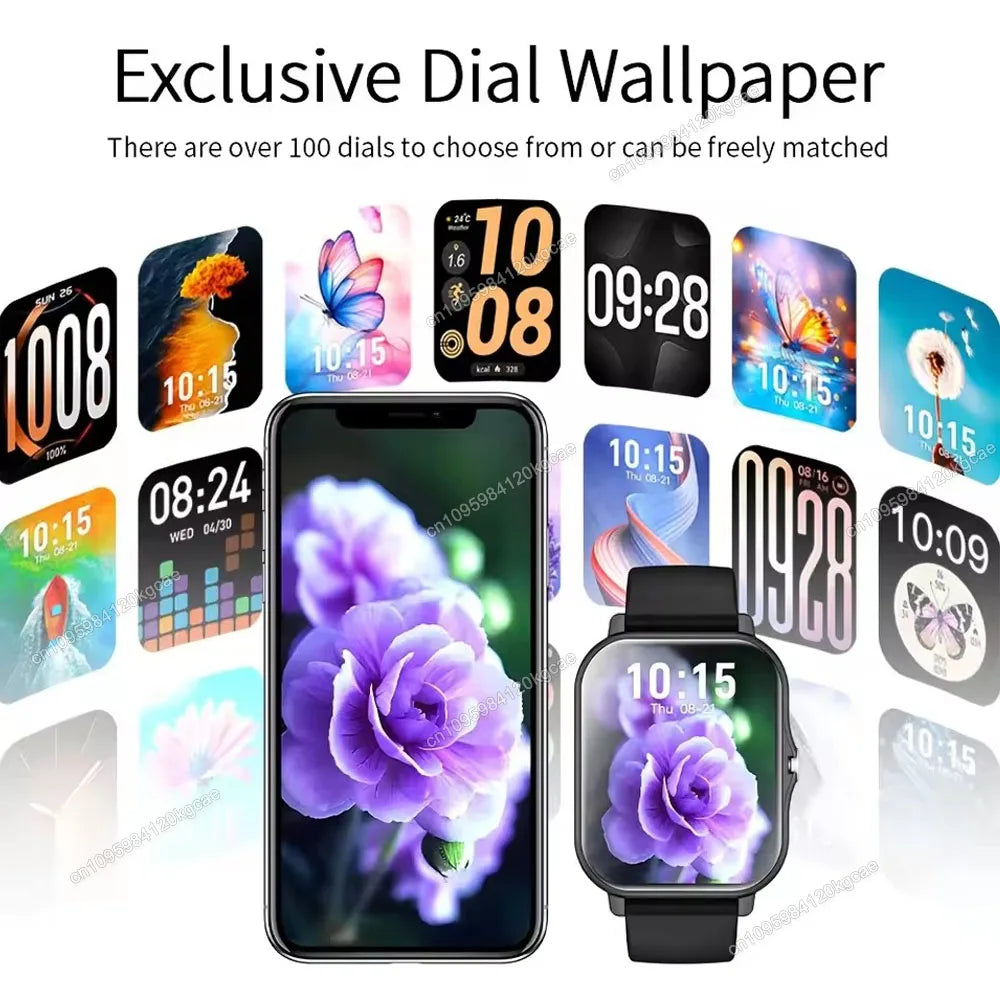 [Smart Watch, Wireless] Wireless Men'S And Women'S Smart Watch, 1.83'' Full Screen Touch, Dialing/Answering Calls Pedometer Hw12