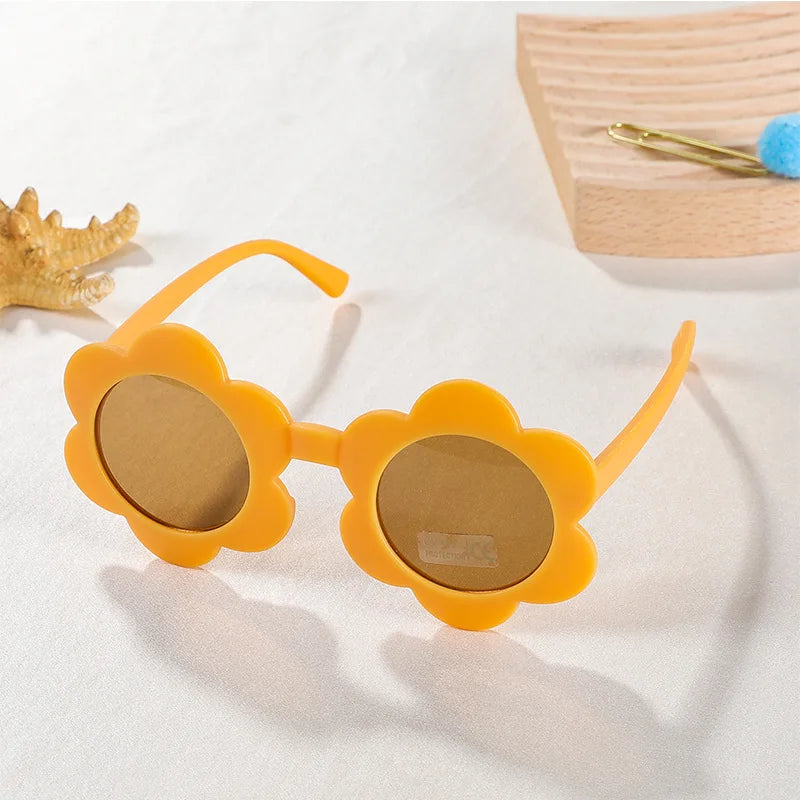 Nuevo Sol flor niños gafas de sol UV400 para niños niñas niño encantador bebé gafas de sol redondo lindo niños gafas al aire libre