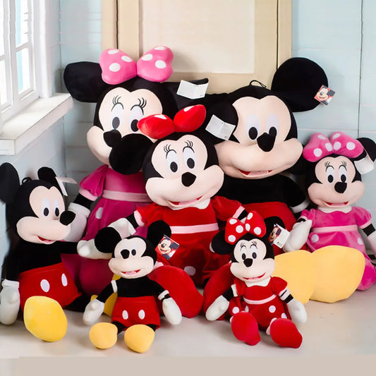 Disney Mickey Mouse Minnie Plush Dolls Toys Soft Stuffed Plushie Doll Room Decor Cute Animals Plush Doll Girls Christmas Gifts