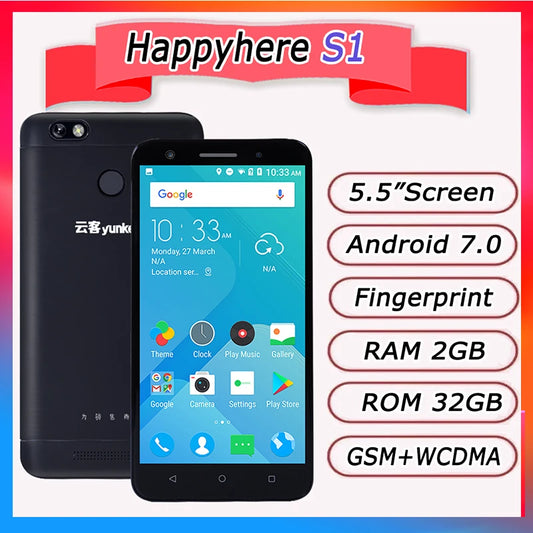 smartphone 2GB RAM 32GB ROM Android 7.1 Brand New Fingerprint Telephone cheap cell phones on sale and free shipping