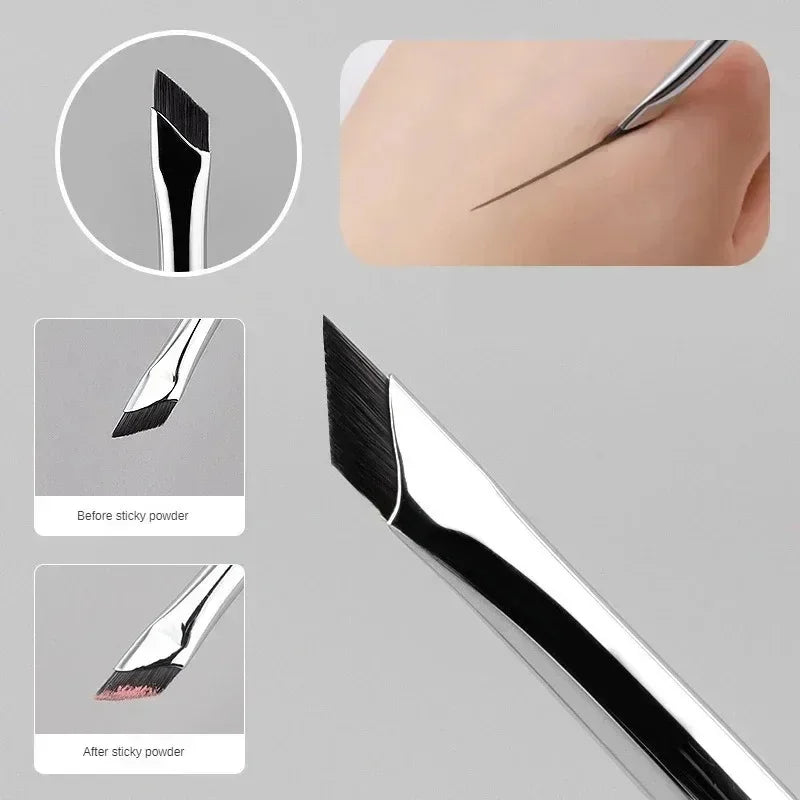 1/5pcs Eyeliner Brush Eyeshadow Blade Brush Detail Brush Diagonal Eyebrow Brushes Undereyelid To Sleeping Silkworm Makeup Tools