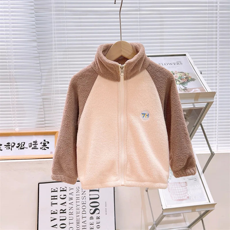 2026 New Girls Jackets Autumn Coat Winter Thermal Fleece Jacket for Children 1-10Yrs Kids Coats Warm Korean Outerwear