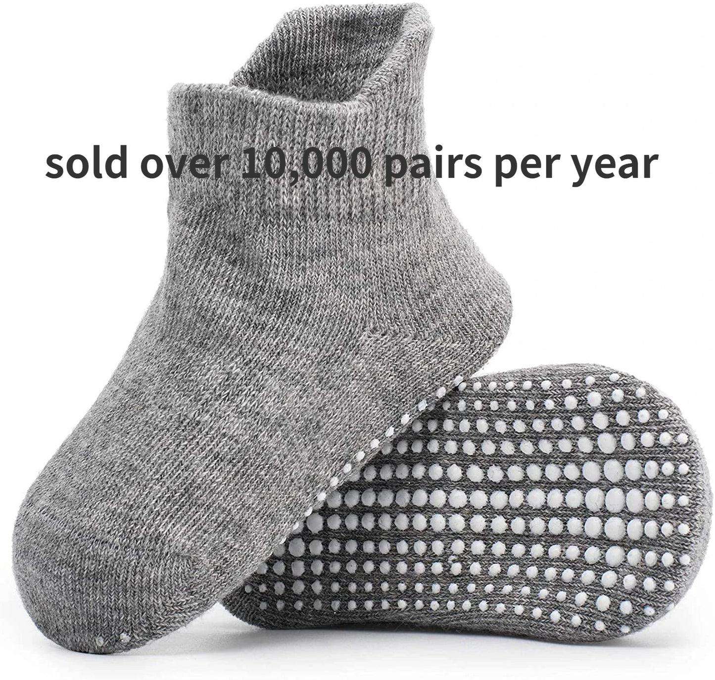 Paquete de 6 calcetines antideslizantes para bebés de 0 a 24 meses, calcetines de algodón para bebés recién nacidos y niñas, calcetines antideslizantes para primeros pasos en el tobillo, 2021