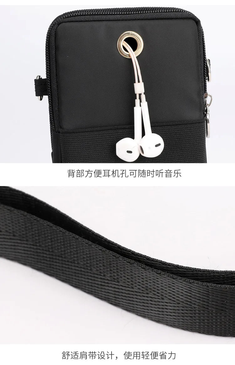 Waterproof Nylon Mobile Phone Versatile Mini Bag Purses Women's Shoulder Cross Body Messenger Bag