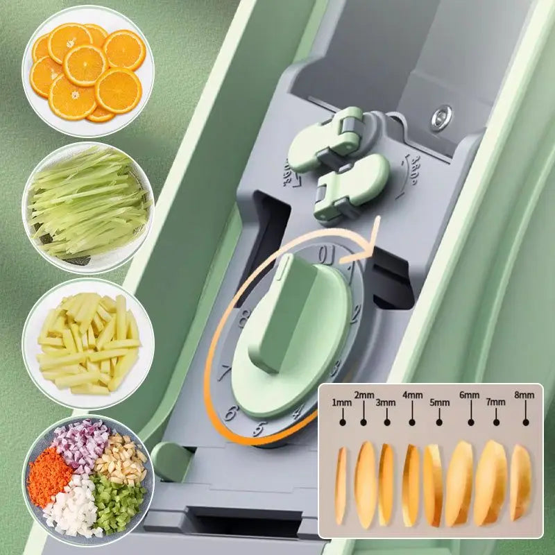 Multifunction Kitchen Slicer Vegetable Cutter Chopper PotatoFrench Fries Slicer Cooking Gadge Stainless Steel Blade Accessories