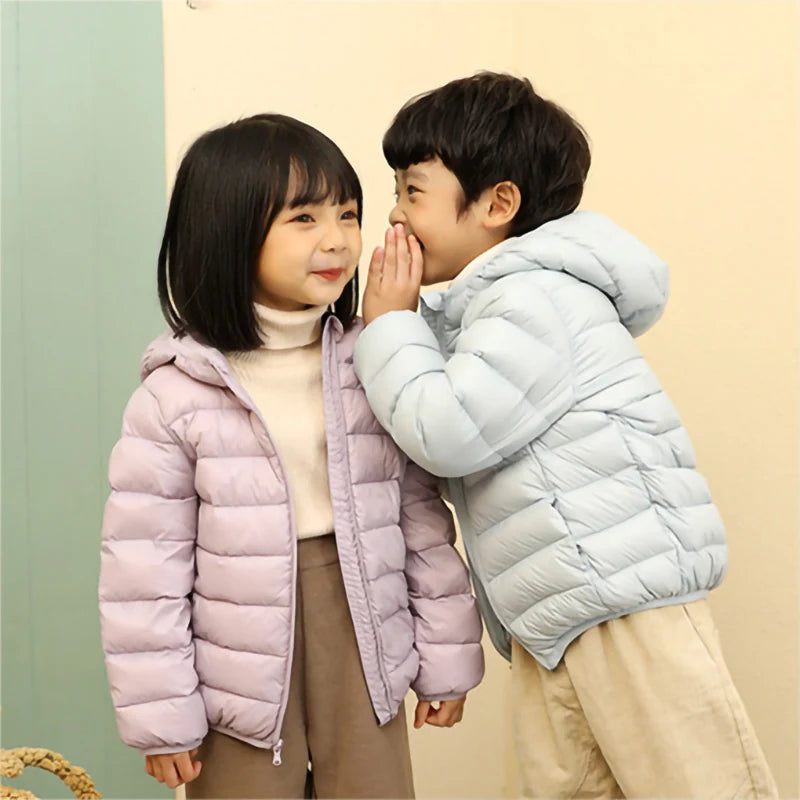 3-13Y Children White Duck Down Boys Jacket Thickened  Kids Coat for Girl Winter 2022 New Casual Candy Color Warm Hooded Clothes