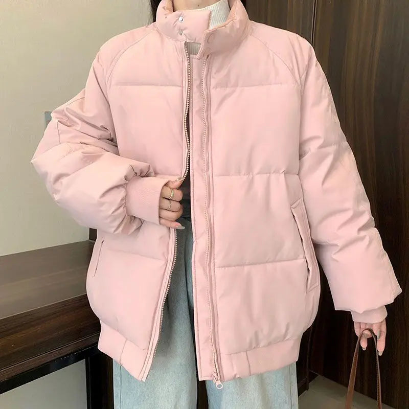 Down Cotton Jacket for Girls Winter Clothes 2025 New Loose Thickened Cotton Jacket Warm Cotton Jacket