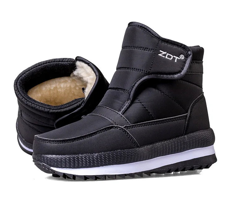 -40°C Winter Thicken Warm Men's Snow Boots Outdoor Waterproof Comfort Cotton Shoes Cold Resistant Non-slip Platform Ankle Boots