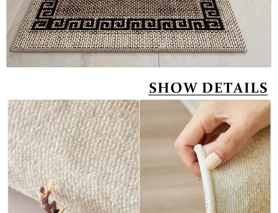 Kitchen Floor Mat Stain-resistant and Wear-resistant Carpet Home Decor Rug Soft and Comfortable Loop Fleece Carpets