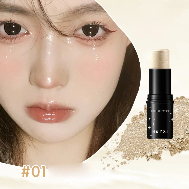 High gloss grooming stick, waterproof and sweat resistant, available in multiple colors, natural three-dimensional makeup look