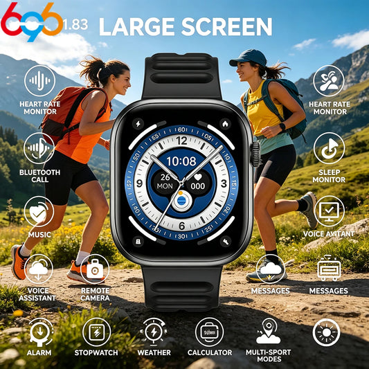 Smartwatch For Men Women Sports Call Smart Watch Fitness Tracker Heart Rate Monitor Custom Dial Watches Heart Rate Waterproof