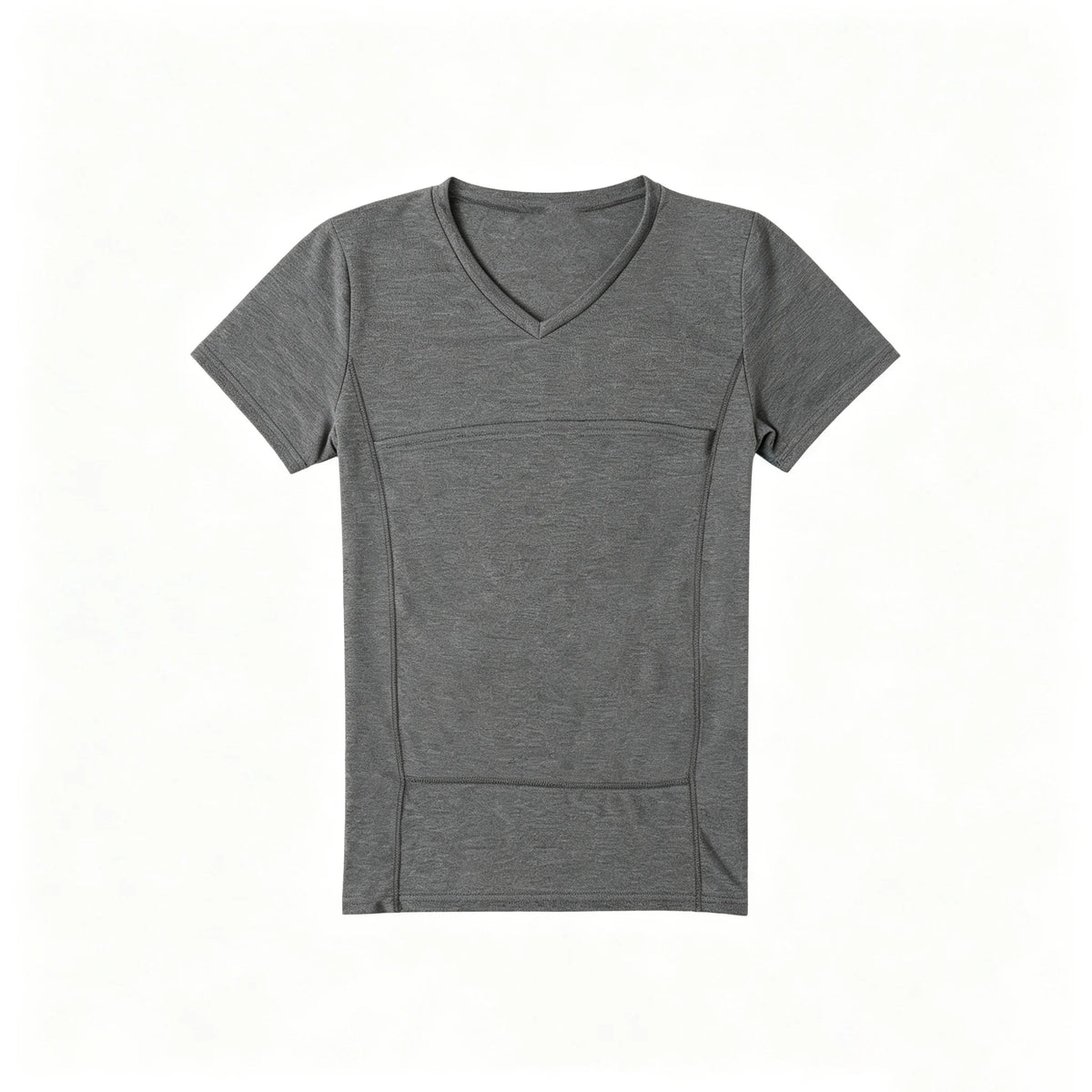 Men's V Neck Short Sleeve Kangaroo T Shirt Baby Carrier Shirt for Dad Skin to Skin Newborn Carry Pocket Parenting Casual Tee New