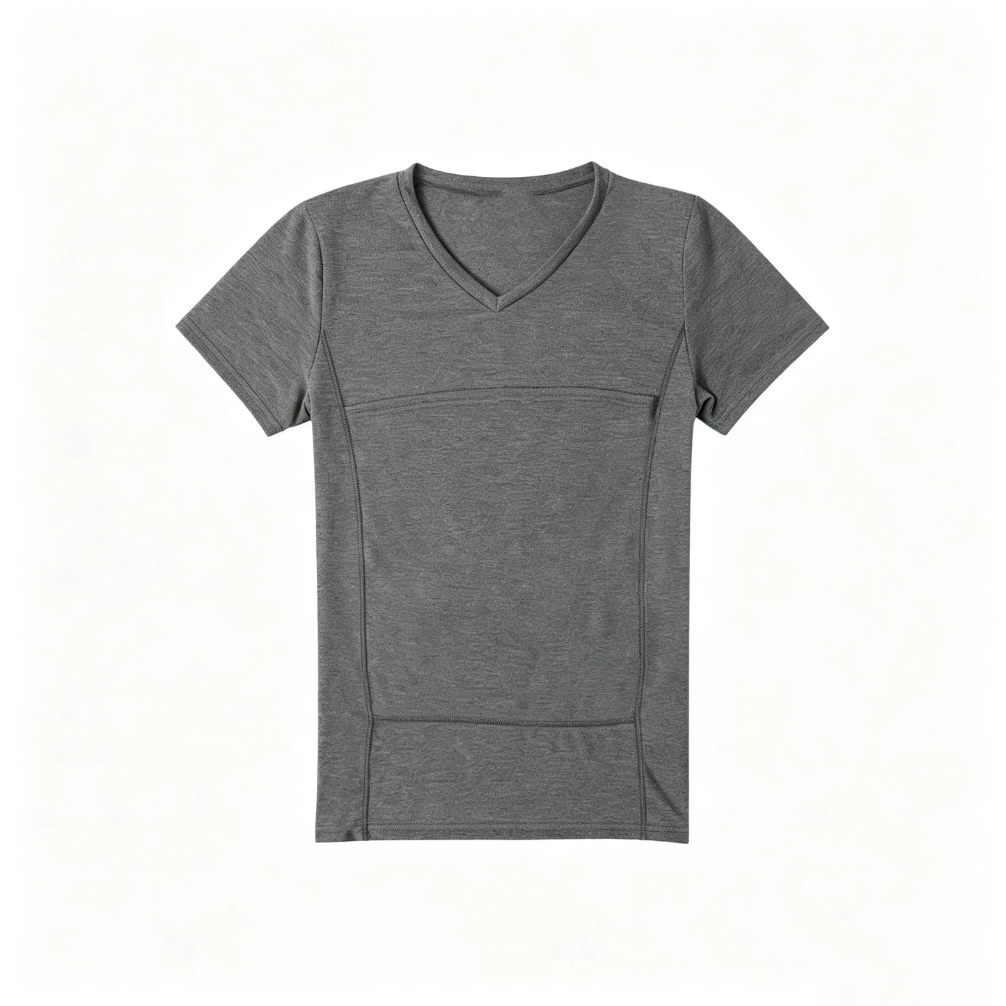 Men's V Neck Short Sleeve Kangaroo T Shirt Baby Carrier Shirt for Dad Skin to Skin Newborn Carry Pocket Parenting Casual Tee New