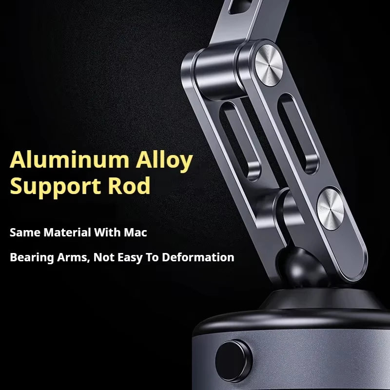 Magnetic Car Phone Holder 360° Rotating Folding Electric Vacuum Suction for Car Navigation Gym Kitchen Streaming Bracket