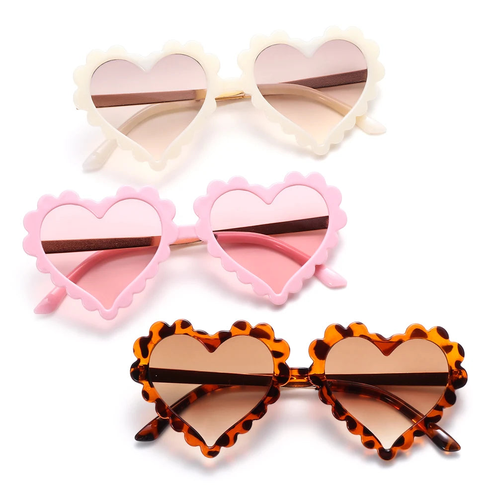 para niñas y niños Gafas para niños Gafas de sol para niños Protección UV 400 Gafas de sol para niños pequeños Gafas de sol en forma de corazón