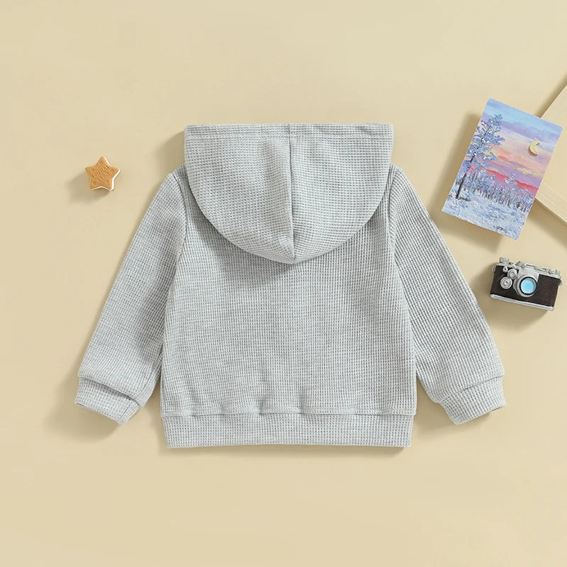 2023-07-11 Lioraitiin 12M-5 años Sudadera con capucha para niños de manga larga con capucha y cremallera Sudadera con capucha sólida chaqueta para niños niñas