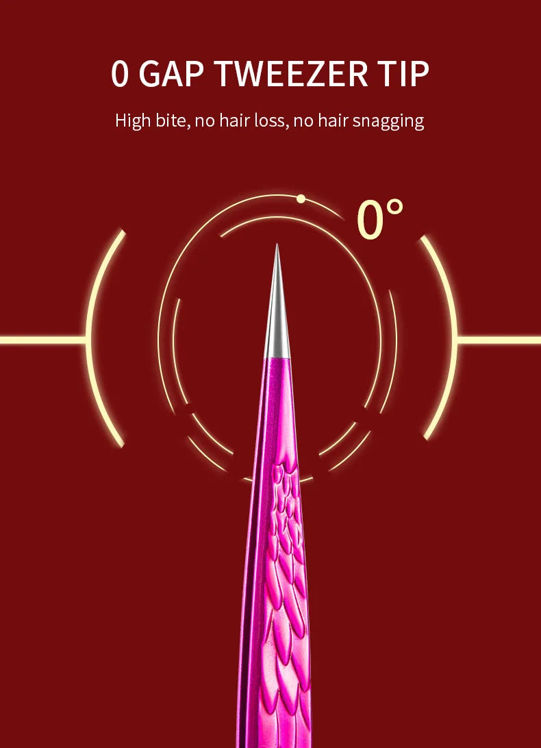 Straight False Eyelash Tweezers Stainless Steel High Precision Anti-static Eyelash Extension Tweezer Makeup Tool