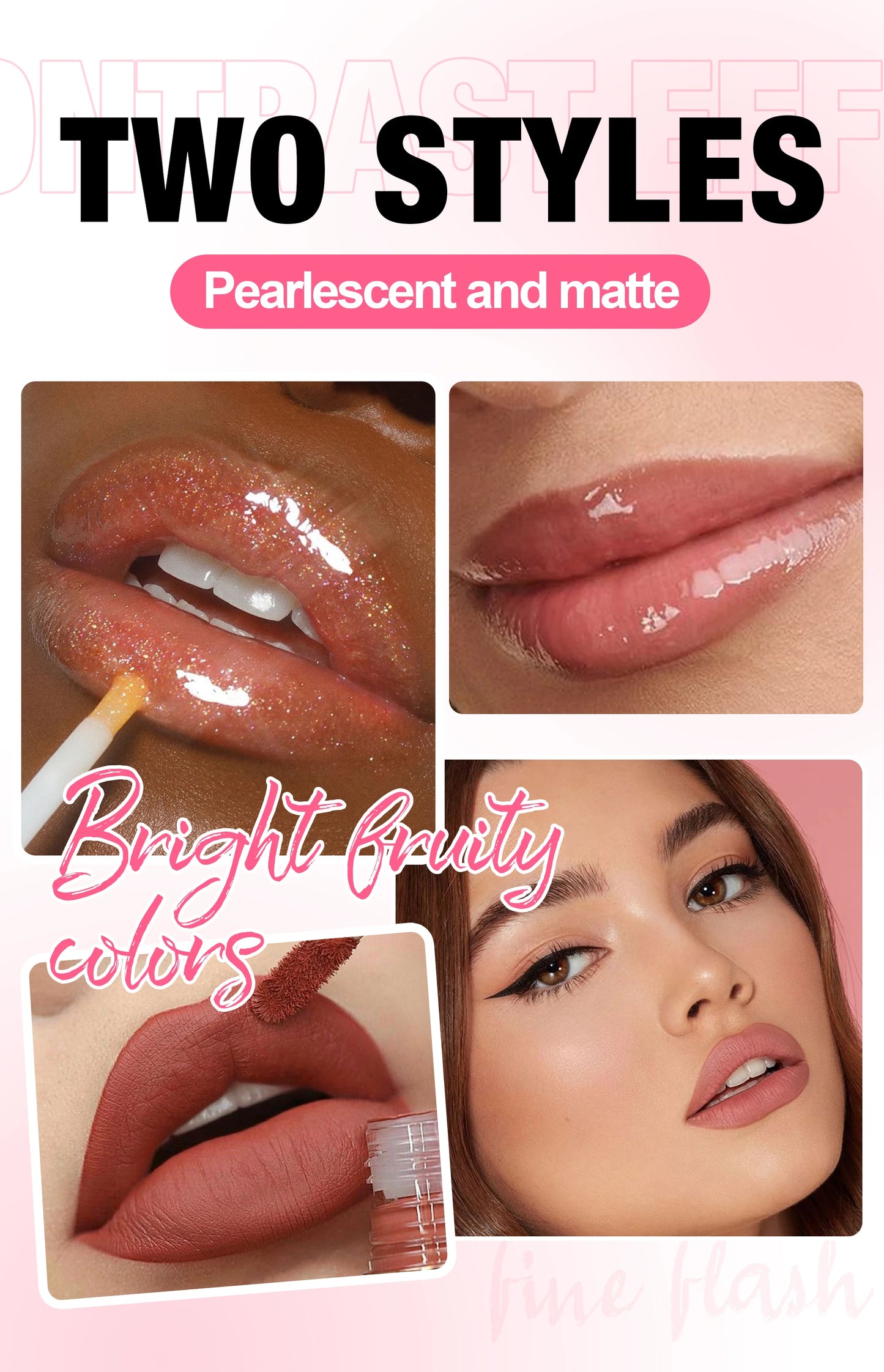 4pcs Velvet Lip gloss Set Liquid Lipstick Kit Easy Color Long Lasting Waterproof Lip Tint Oil Non-Stick Makeup Lip Glaze Set