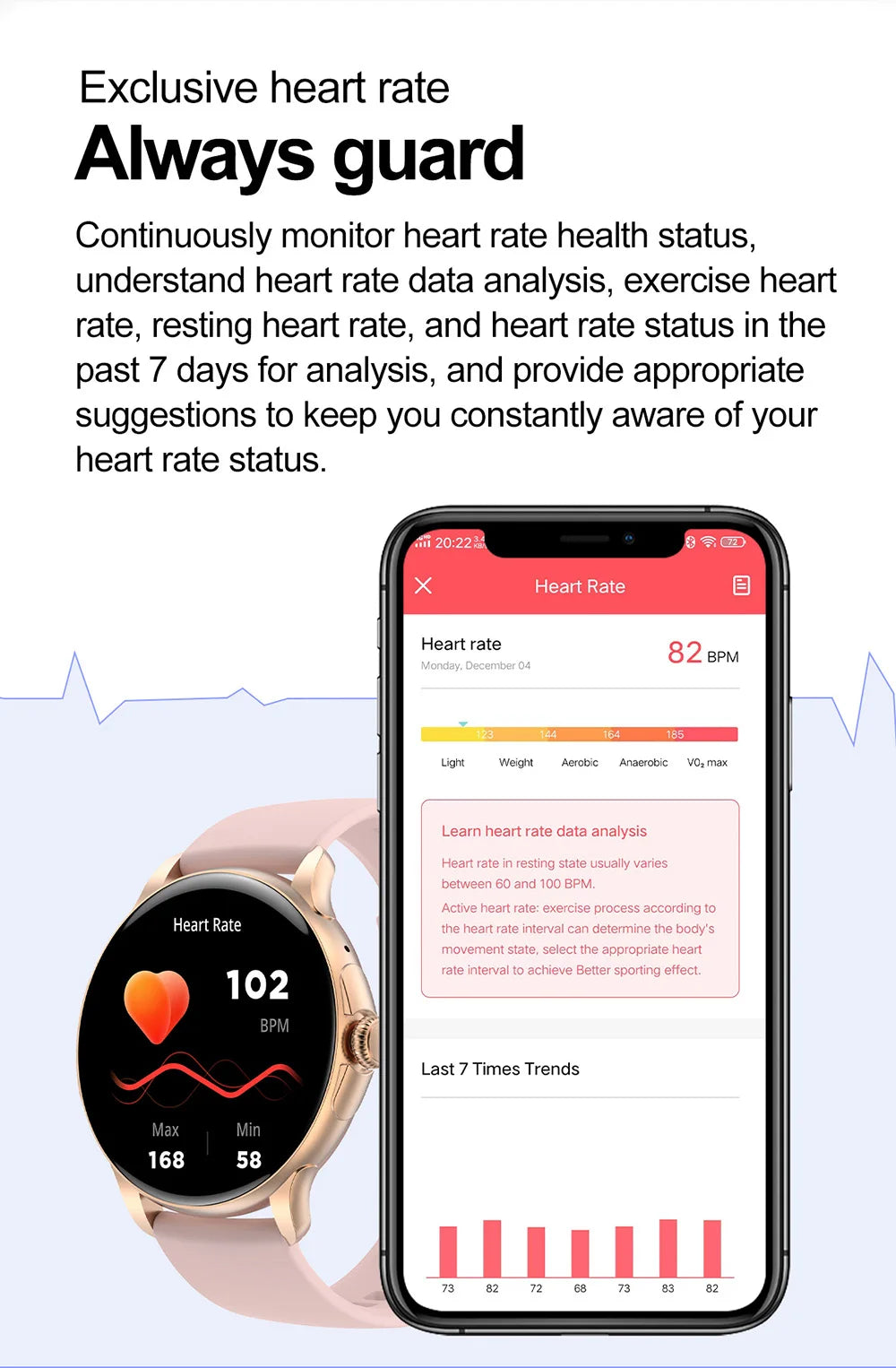 COLMI V72 Smart Watch Men 1.43'' AMOLED Display 100 Sports Modes 7 Day Battery Life Bluetooth Call Health Smartwatch Women