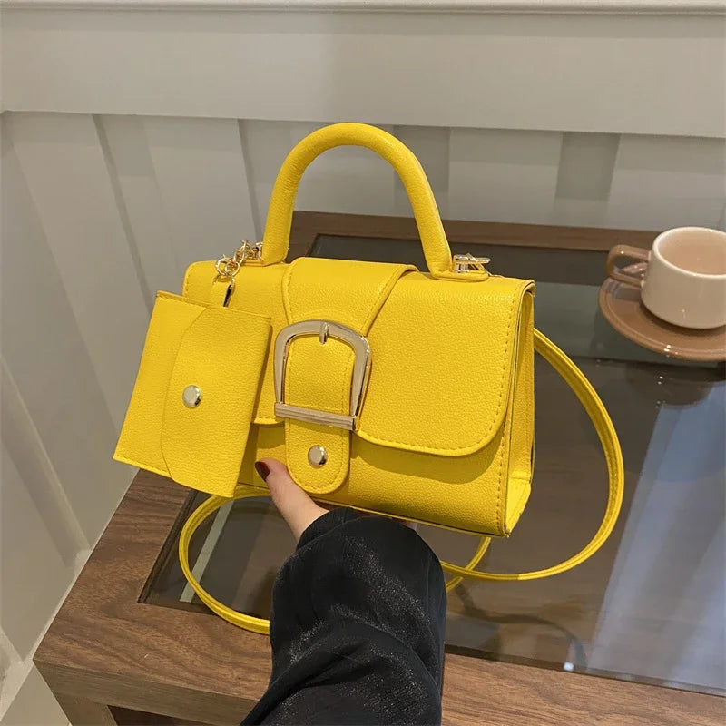 7 Color Pu Leather Ladies Brand Shoulder Bag With Coin Purse Crossbody Small Phone Bag Female Flap Messenger Bag Silver