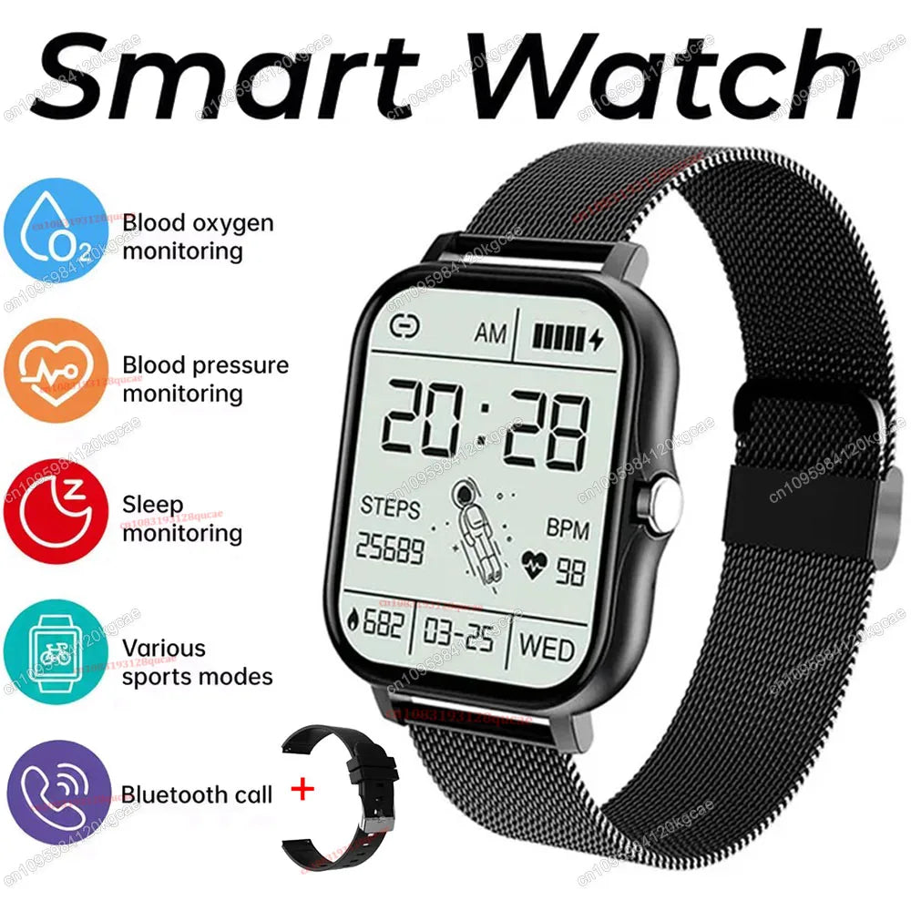 [Smart Watch, Wireless] Wireless Men'S And Women'S Smart Watch, 1.83'' Full Screen Touch, Dialing/Answering Calls Pedometer Hw12