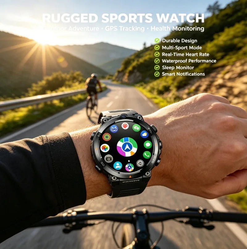 2026 New Smart Watch, 4G Android Business Wristwatch with Bluetooth Calling & GPS Positioning, Unisex for Men and Women