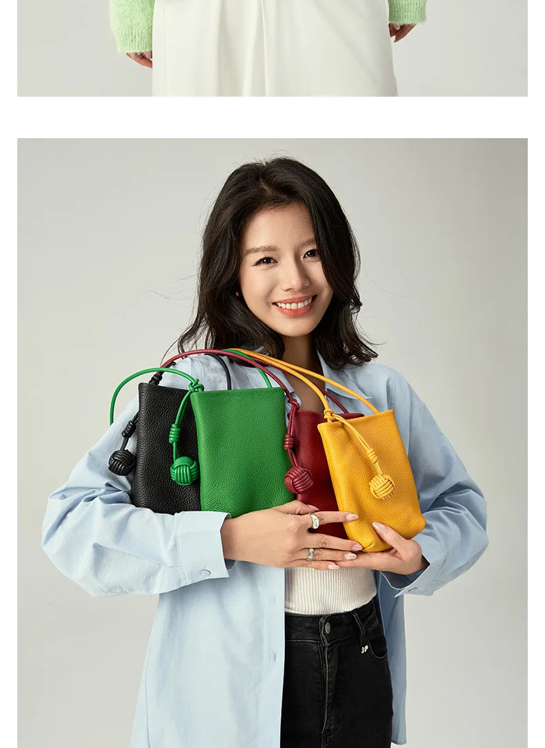 YANATARI mini Small Genuine Leather vintage Bag Crossbody Bag Luxury Hit Product Mobile Phone Shoulder Bag Women Mobile Bag