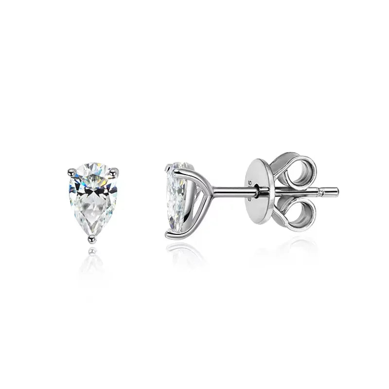 Smyoue 1-4CT Pear Cut Full Moissanite Jewelry Sets for Women Wedding Party Bride Female Sets Lab Diamond S925 Sterling Silver