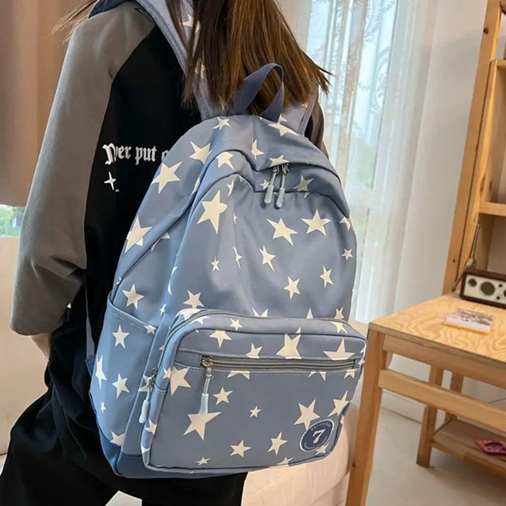 Star Backpack For Women Men, 17 Inch Star Laptop Backpack College Bag Cute Travel Backpack Student Back To School Casual Bo U1E8