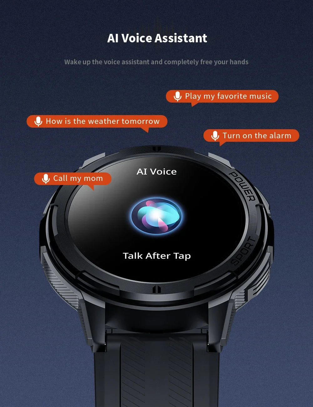 OUKITEL Smart Watch BT10 Sport SmartWatch BT5.2 410mAh 1.43" AMOLED Display