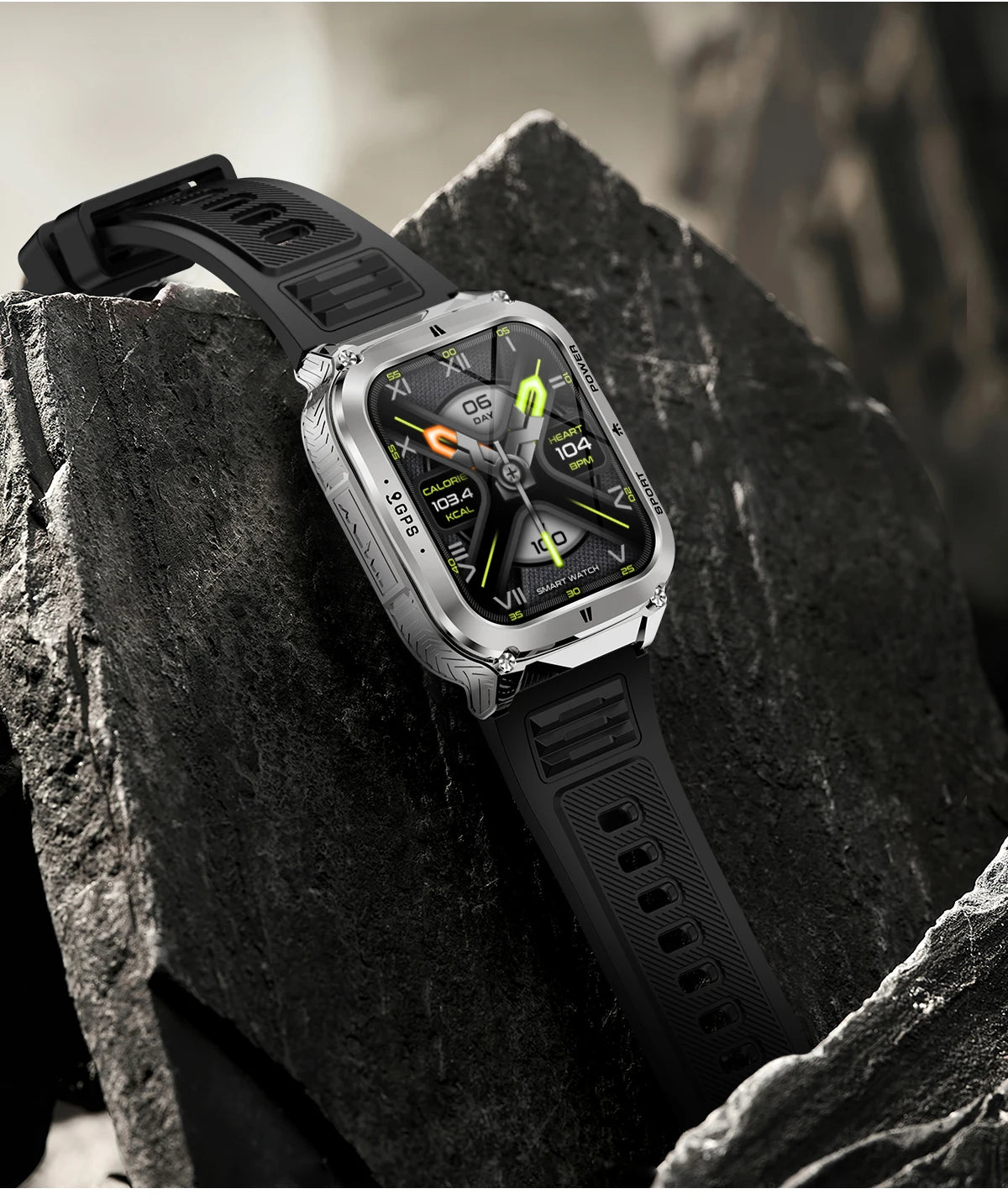Smart Watch Men Women 1.83" AMOLED Screen 1000mAh Bluetooth Call Sports Fitness Bracelet IP68 Waterproof Smartwatch For Android