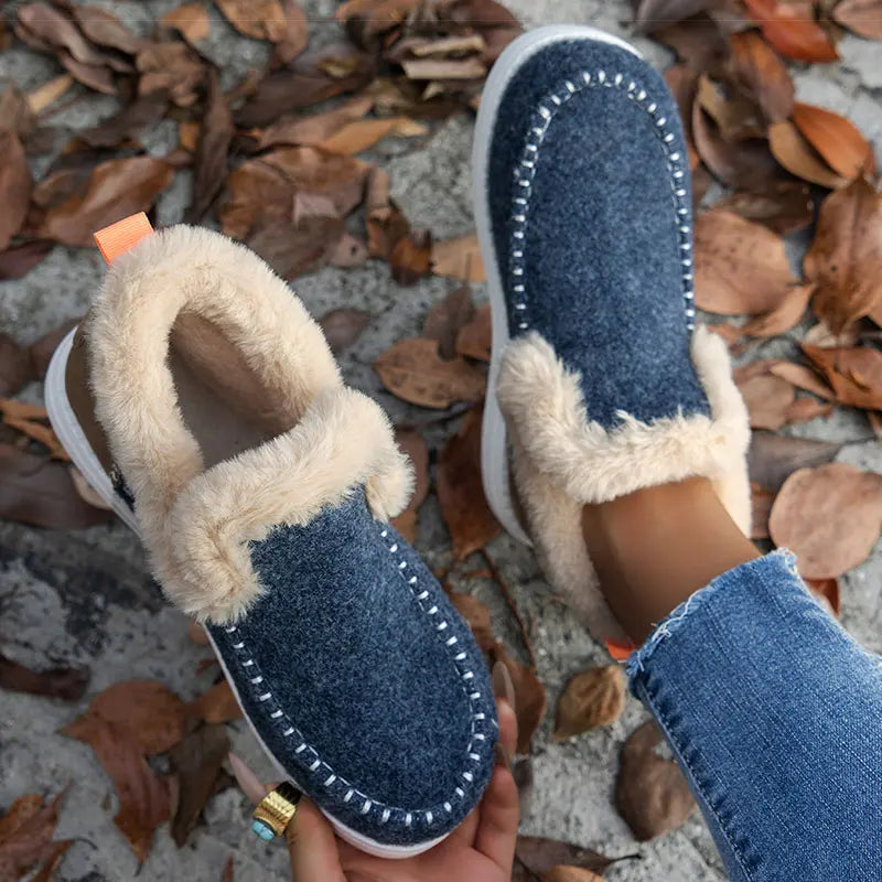 Boots 2025 Winter Shoes For Woman Fur Botas Mujer Casual Women's Ankle Boots Winter Footwear Female Rubber Snow Boots For Women