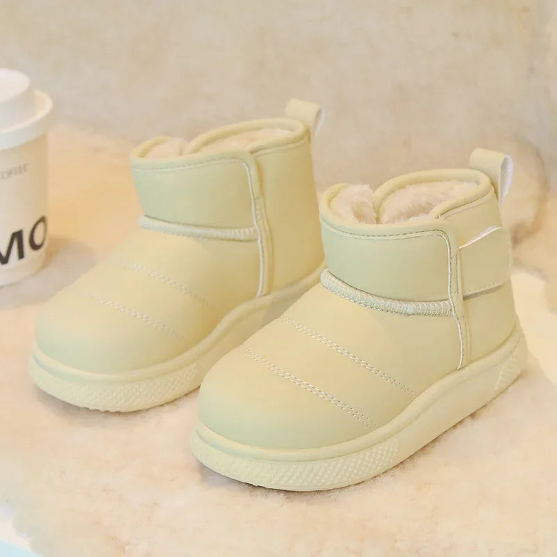 Winter Girl Outdoor Snow Boots New Causal Children's Cotton Boots for Boys Soft Warm Furry Hairy Kids Fashion School Ankle Boots