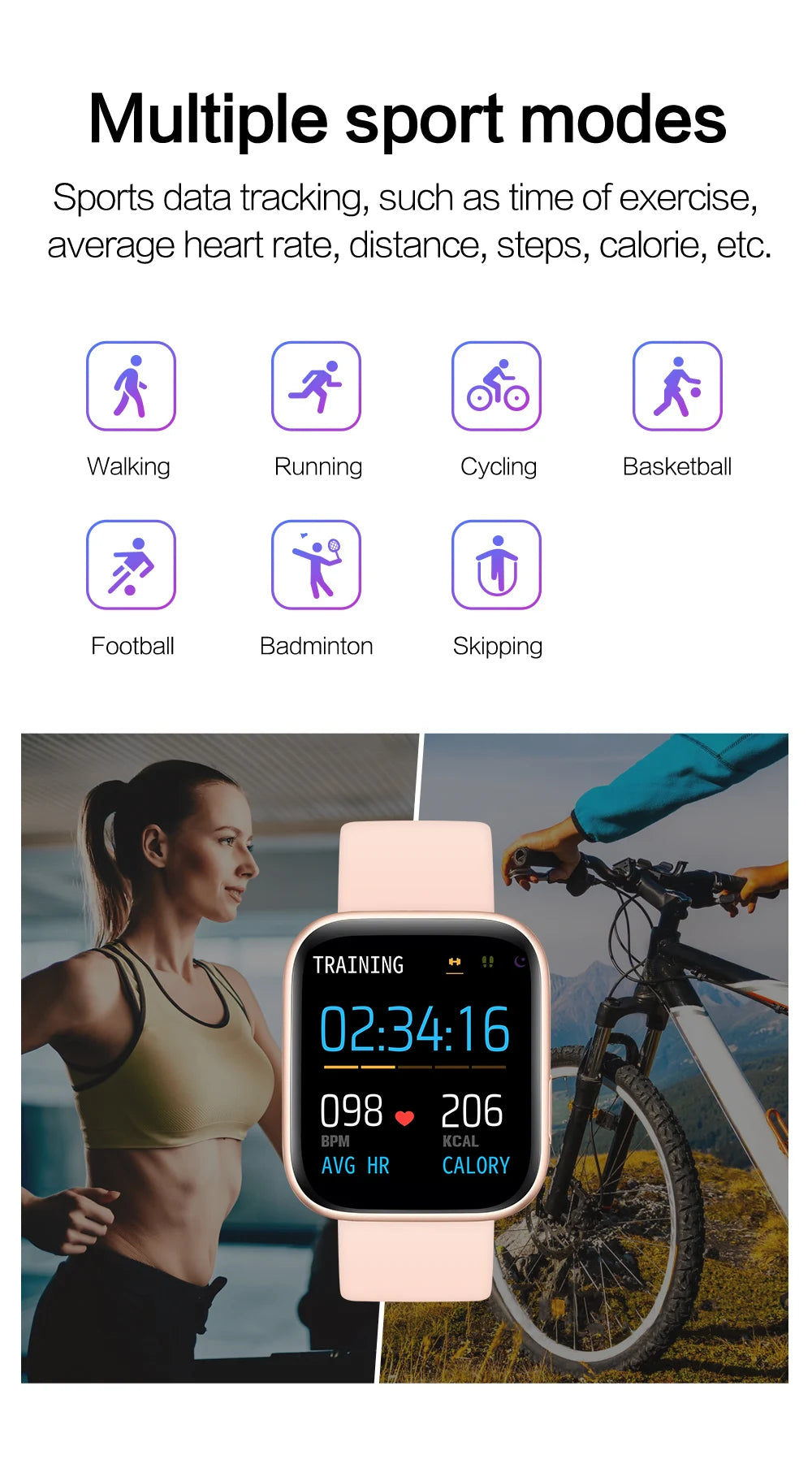 Smart Watch For Women 1.4 Inch Sports Fitness Tacker Message Reminder Health Monitoring Heart Rate Sleep Waterproof Smartwatch