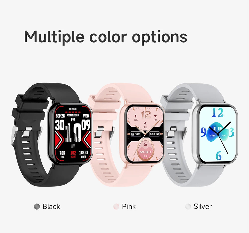 KUMI M2 Smart Watch 1.83" HD Screen ChatGPT 100+ AI Watch Faces 2ATM Bluetooth Calling 100+ Sports Modes Health Monitoring