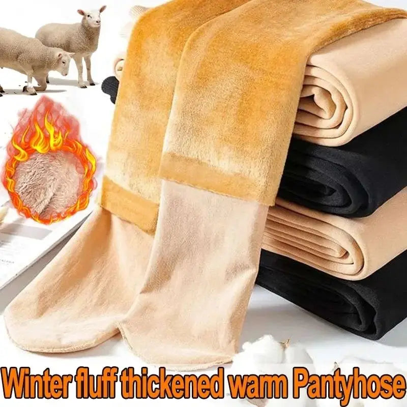 Women's Thermal Winter Tights Fleece Lined Sheer Velvet Pantyhose Thick Warm Leggings with Plush Inner Layer