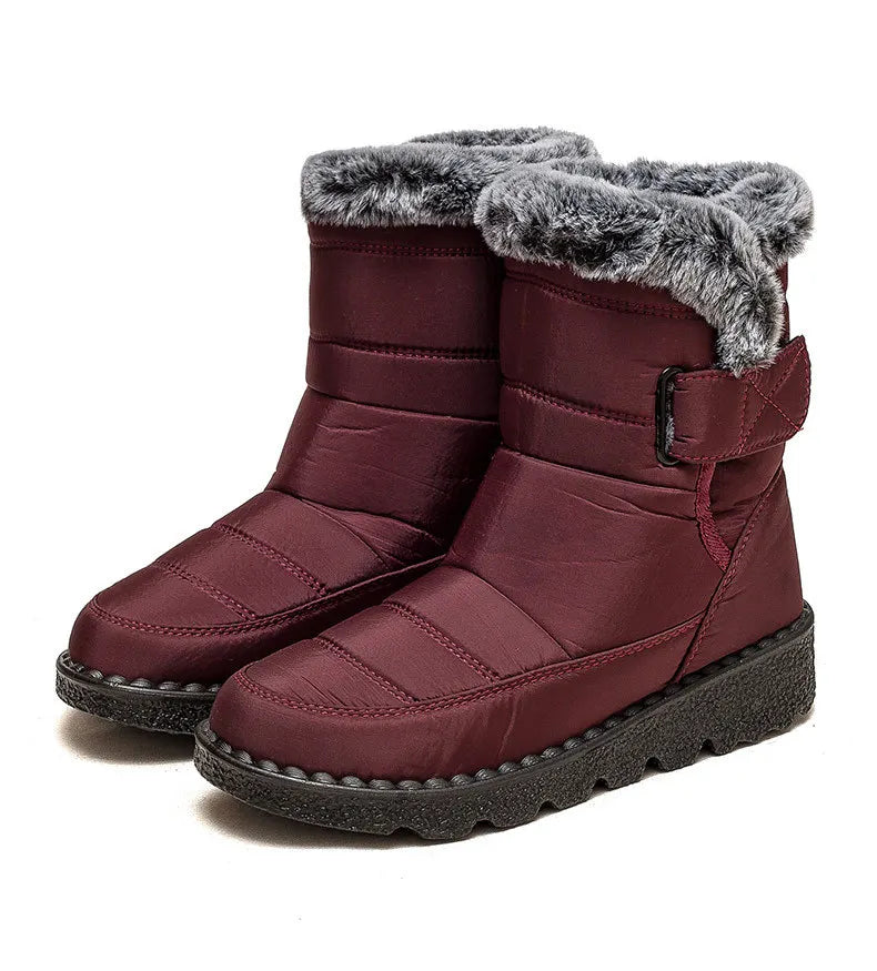 Women's Boots Fashion Winter Boots With Super Warm Fur Botas Mujer 2025 Winter Shoes Woman Snow Boots Elegant Woman Heeled Shoes