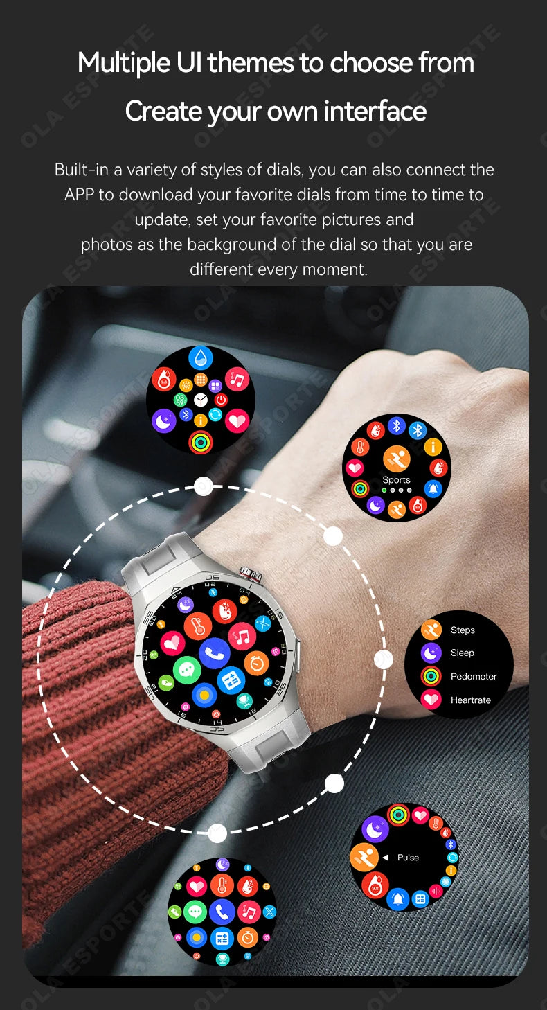 Smart Watches For Men Women 1.5" 360*360 HD Screen 330mAh Battery Heart Rate Sleep Health Bluetooth Call Watches For Man HT30