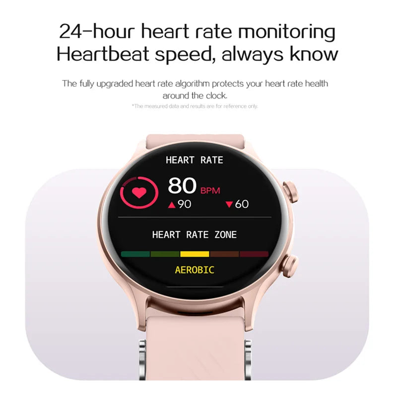 Smart Watch Korean Woman Girls Smartwatch 2023 Bluetooth Call Voice Assistant Whatsapp Notification Blood Pressure Bracelet