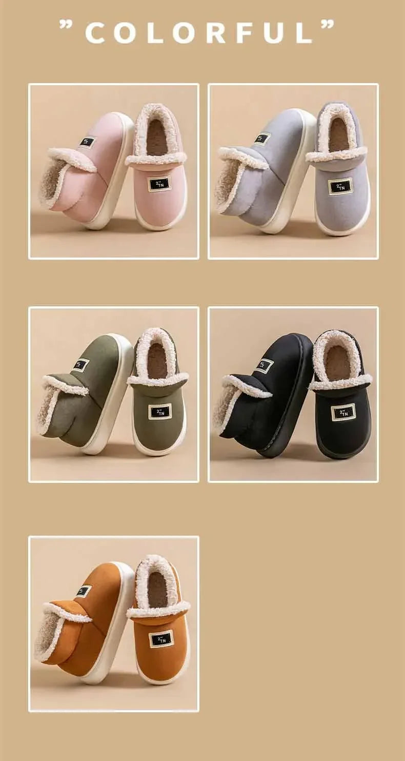 Fashion Winter Women Boots 2025 New Men Cotton Boots Outdoor Snow Boots for Female Soft Sole House Shoes Non-Slips Shoes