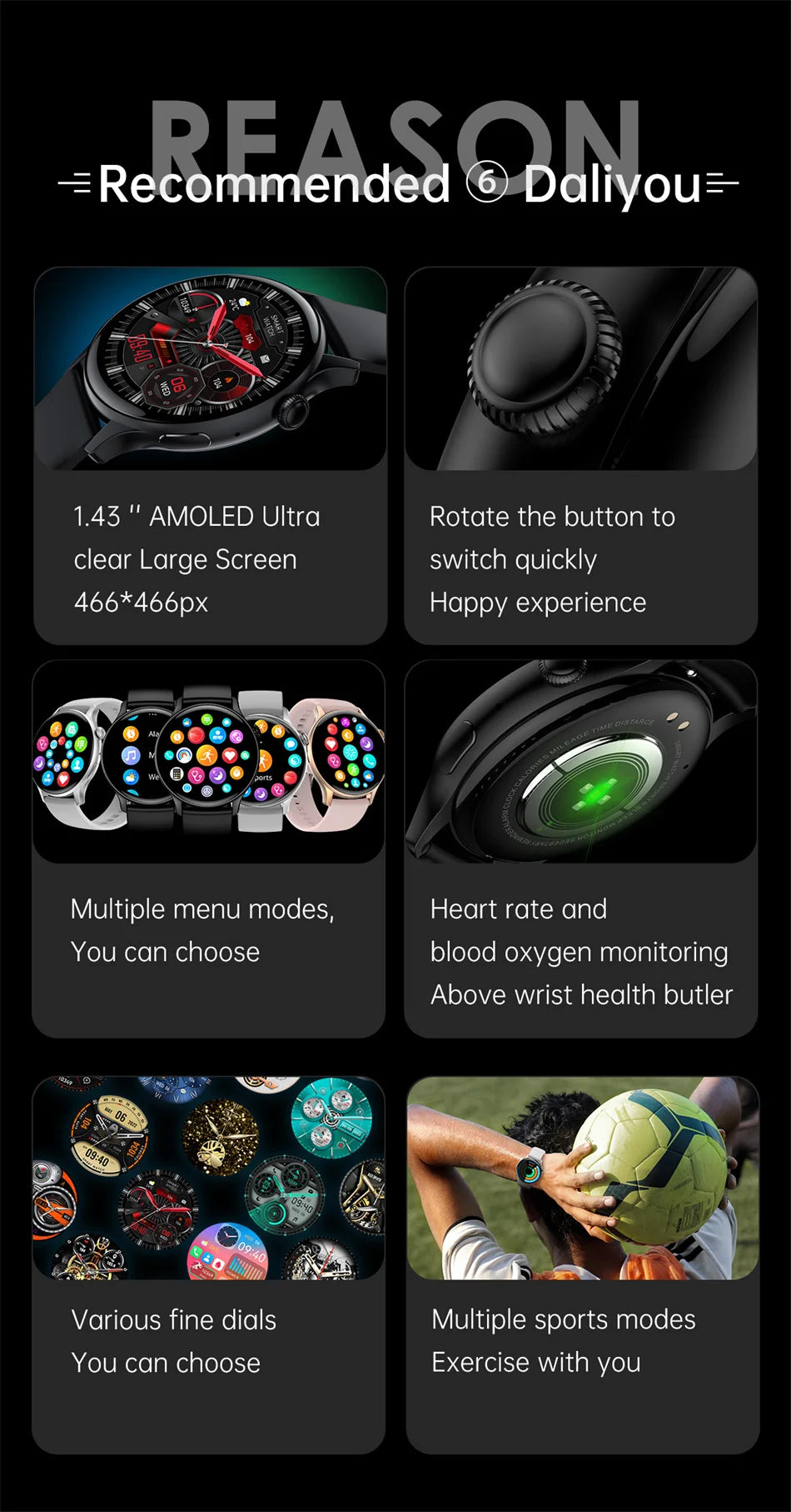 2024 GPS Smart Watch Women 1.43 Inch AMOLED 466*466 HD Screen Sport Heart Rate NFC Custom Dial Bluetooth Call Smartwatch Ladies