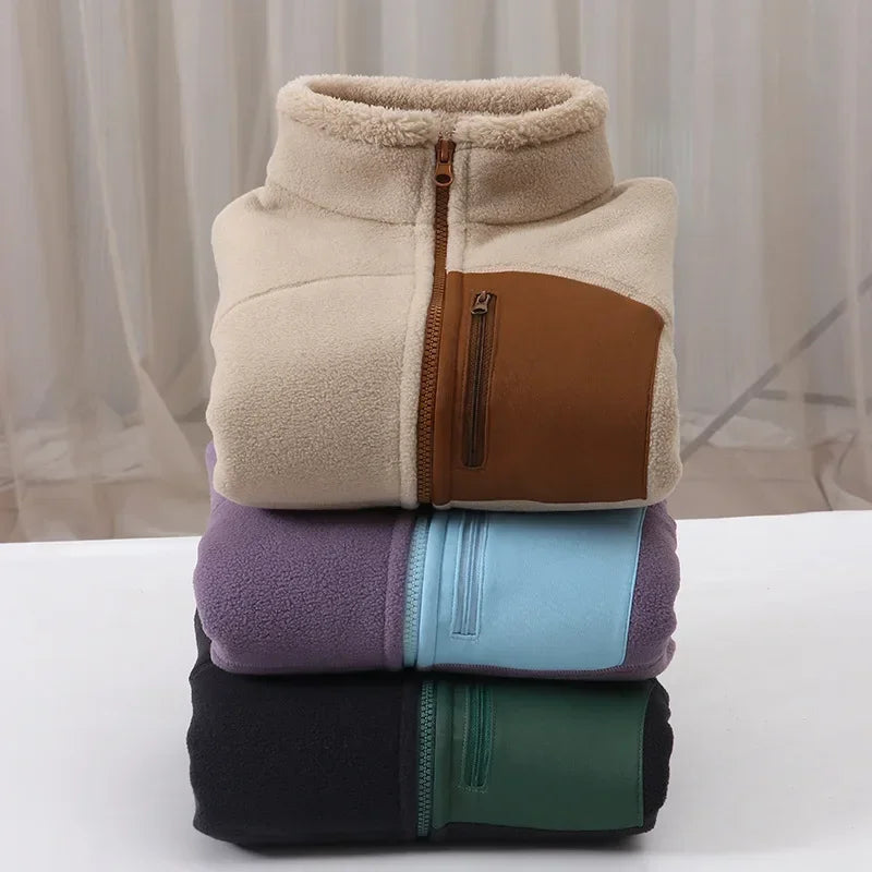 Children's Fall Winter Jacket Fleece Thick Teenage Boys Girls Outerwear Warm Windproof Soft Cozy Fur Coats for Kids 4-18 Years