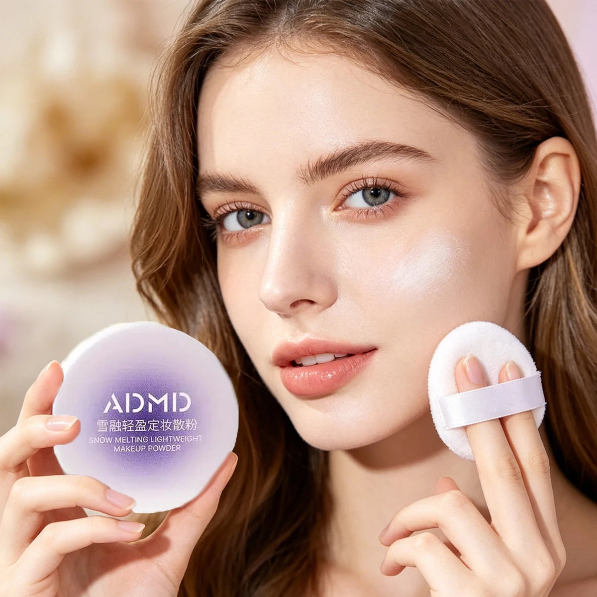 Lightweight Setting Powder, Waterproof and Sweat Resistant, Long-Lasting, Refreshing and Oil Controlling, Natural Makeup Effect