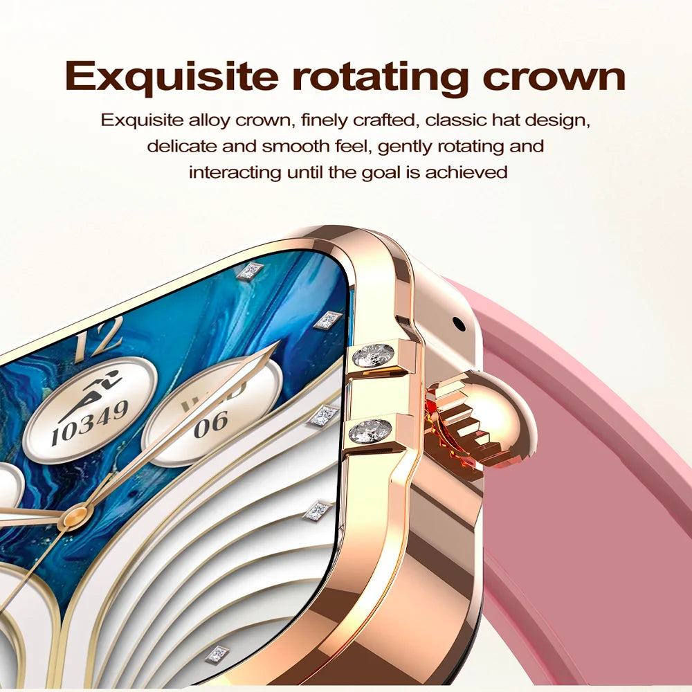 2026 best-selling women's smart watch, 1.75in, AMOLED HD screen, voice control, NFC, breathing exercises, women's health, SOS