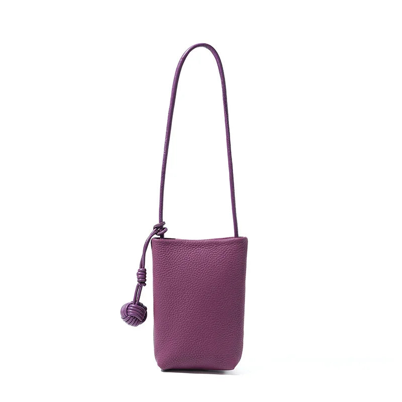 YANATARI mini Small Genuine Leather vintage Bag Crossbody Bag Luxury Hit Product Mobile Phone Shoulder Bag Women Mobile Bag